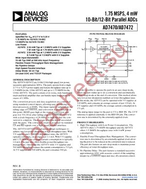 AD7472ARUZ-REEL datasheet  